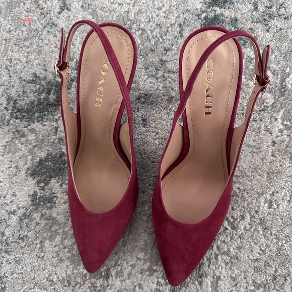 Coach Sutton Suede Slingback Pump - Picture 2 of 8